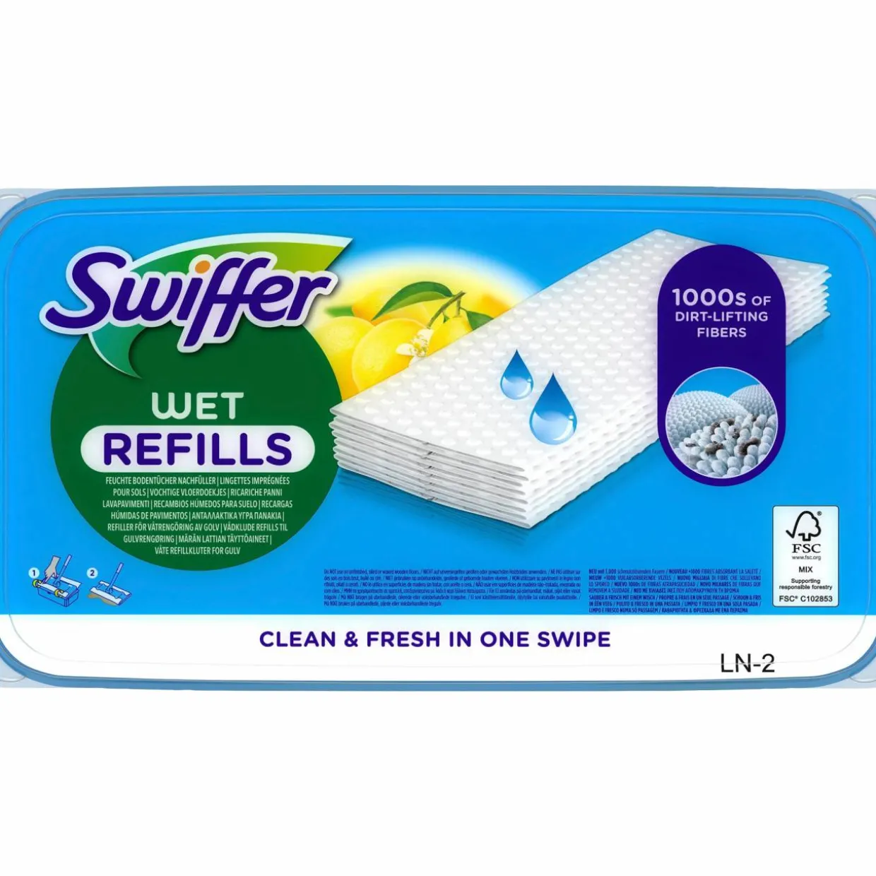 Lattianpuhdistusliina täyttöpakkaus Swiffer 10 kpl kostea Citrus