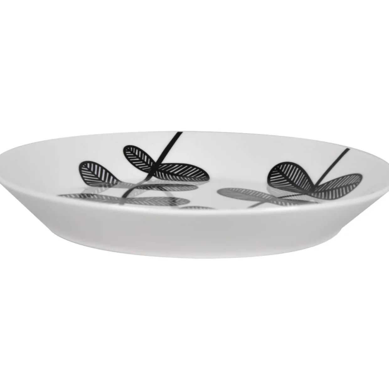 Lautanen Kotikulta 19 cm Emma mustavalkoinen