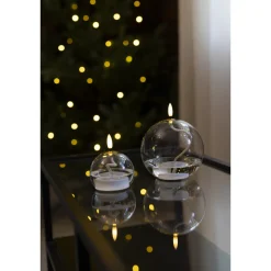 LED-kynttilä lasipallo 12 cm Kotikulta