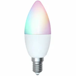 LED-kynttilälamppu Airam SmartHome 5 W opaali E14, 470 lm, RGB/TW 2700-6500 K