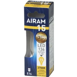 LED-kynttilälamppu kirkas 1,4 W E14 filam. 136 lm 360°