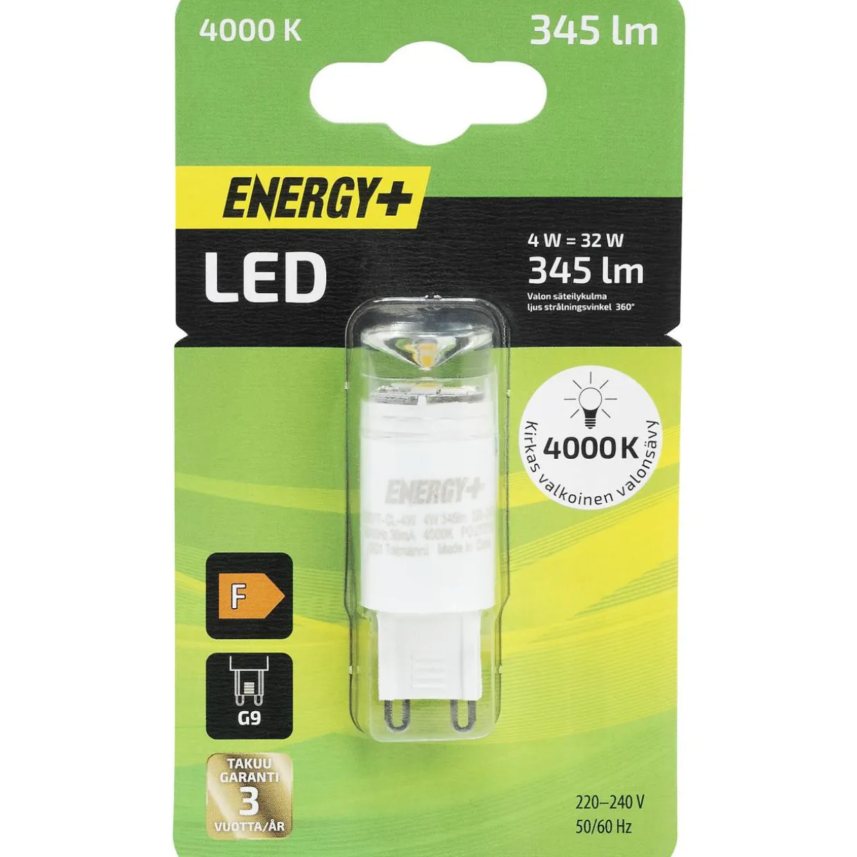 LED-lamppu 345 lm 4000 K G9