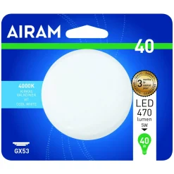 LED-lamppu 4,9 W GX53, 4000K, 110°C 470 lm