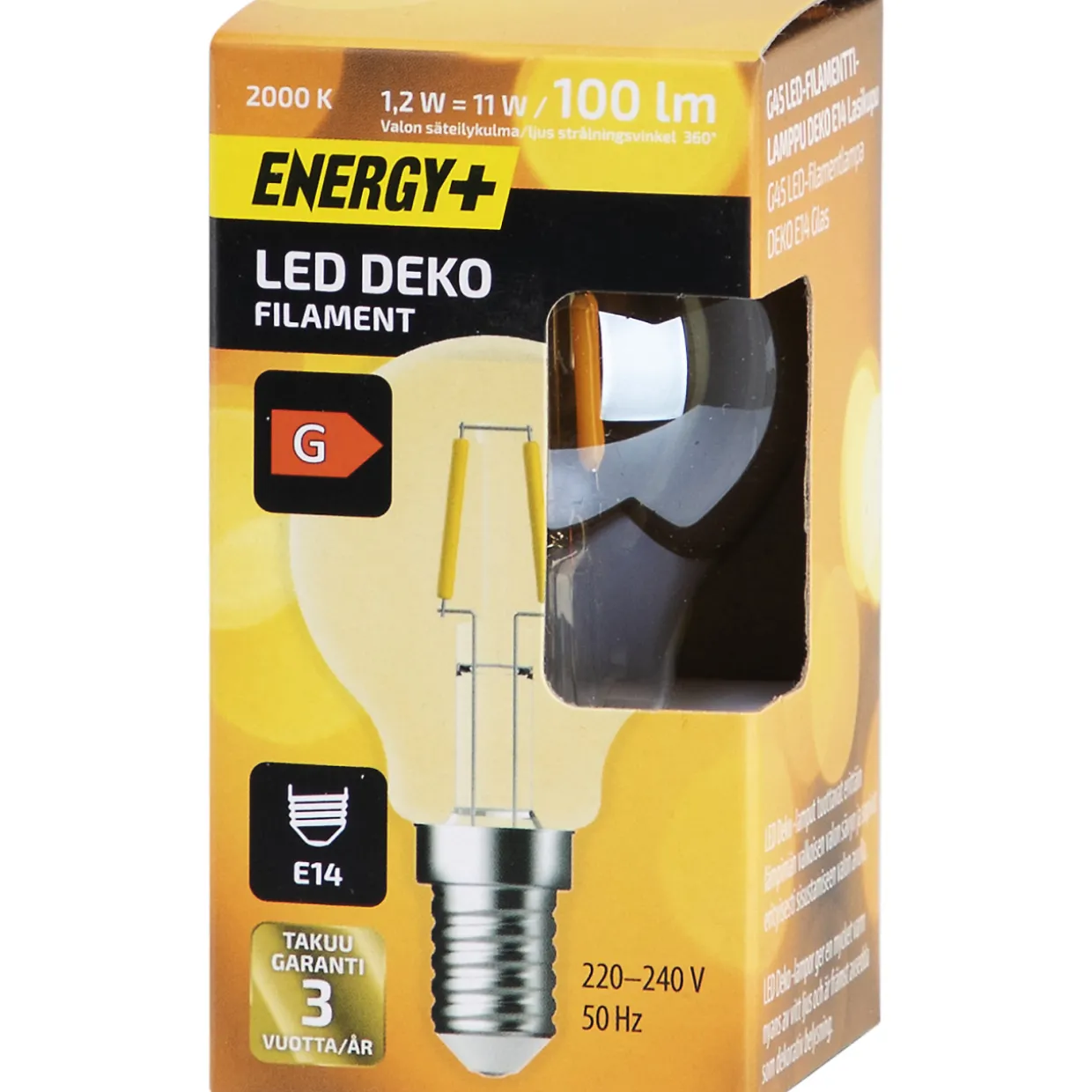LED-lamppu Deco 100 lm 2000 K G45 E14
