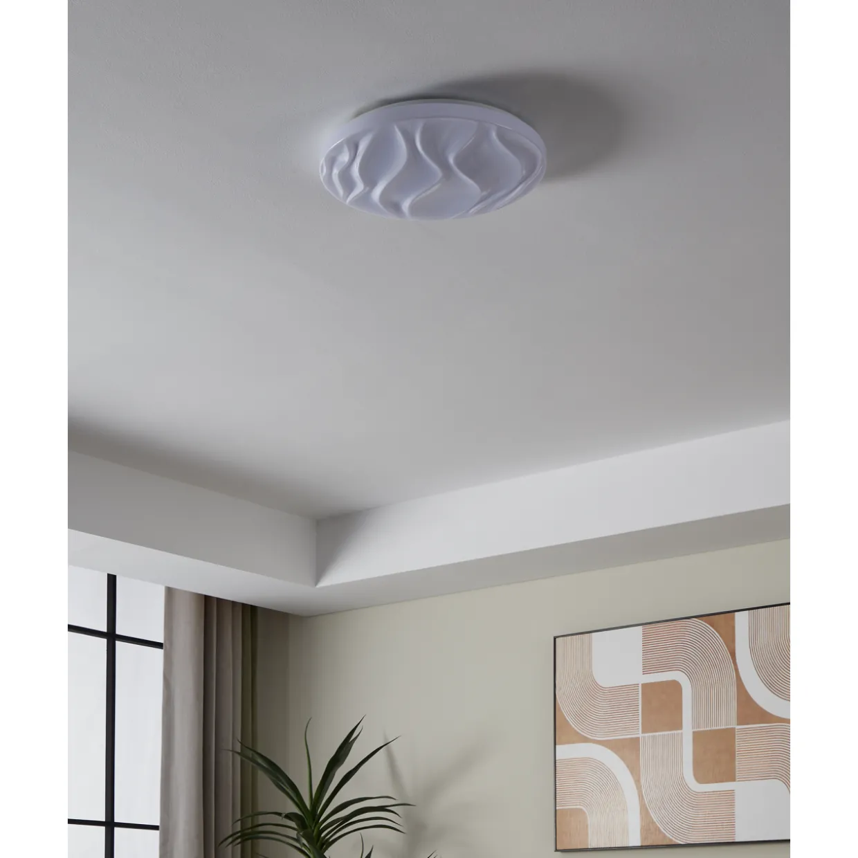 LED-plafondi Eglo Benariba 33 cm valkoinen