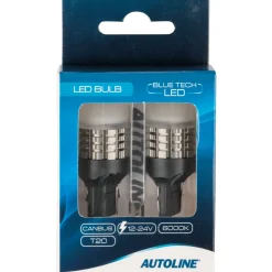 LED-polttimopari T20 6000 K Can Autoline Blue Tech 21 W