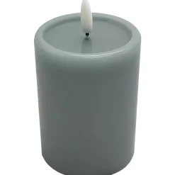 LED-pöytäkynttilä Kotikulta 10 cm harmaa