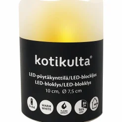 LED-pöytäkynttilä Kotikulta 10 cm ulkokäyttöön
