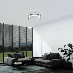 LED-tuuletinvalaisin Eglo Almeria valkoinen/musta 3 x 8,5 W, IP20