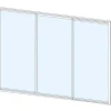 Liukulasiovi 3-os aukkoon 2870 x 2100 mm, valkoinen profiili