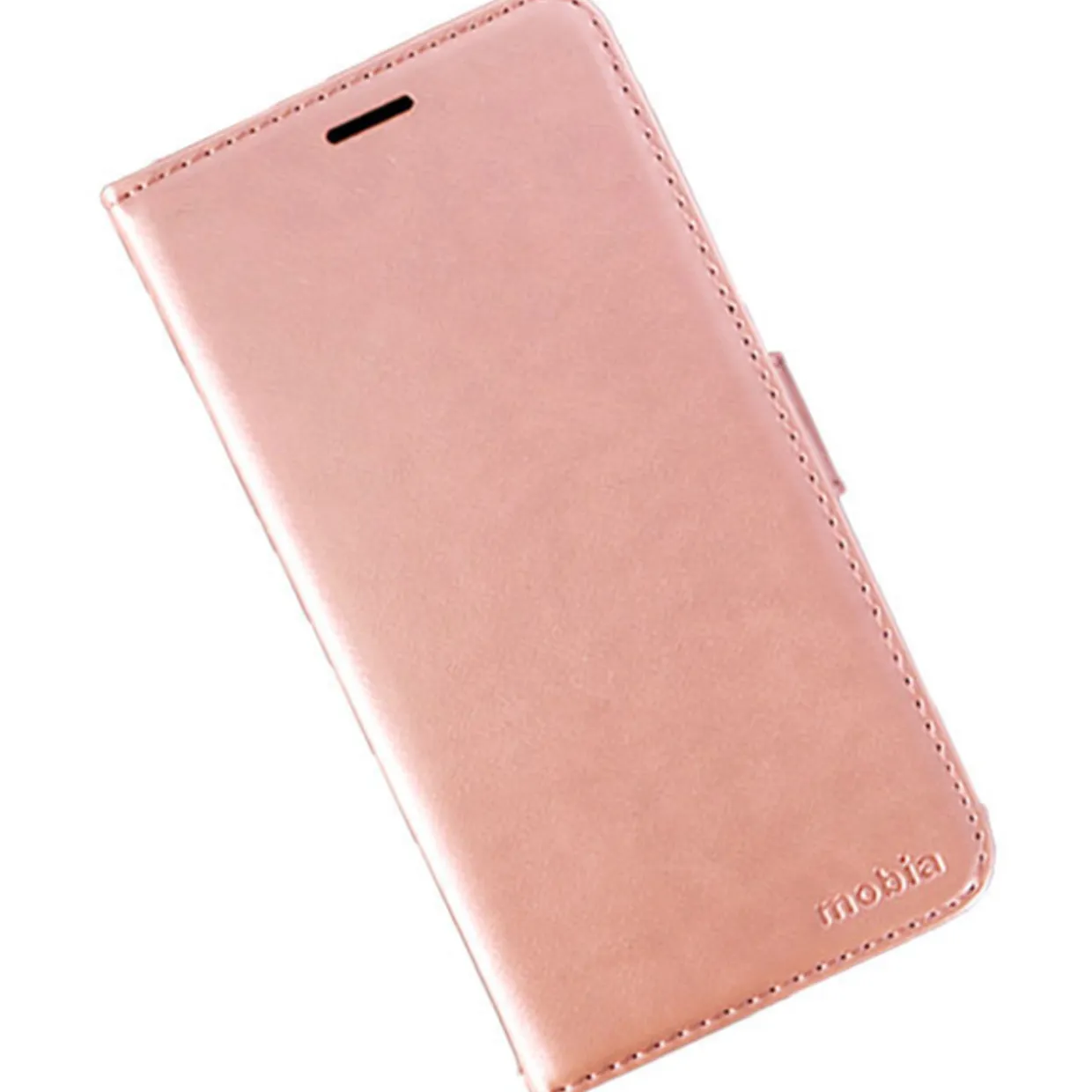 Lompakkolaukku Mobia iPhone 14 ruusukulta