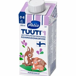 Maitopohjainen äidinmaidonkorvike Valio 200 ml Tuuti 1 UHT