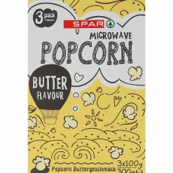 Mikropopcorn SPAR 3 x 100 g Butter