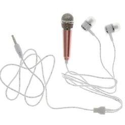 Minikaraoke-mikrofoni ja kuulokkeet Miny ruusukulta