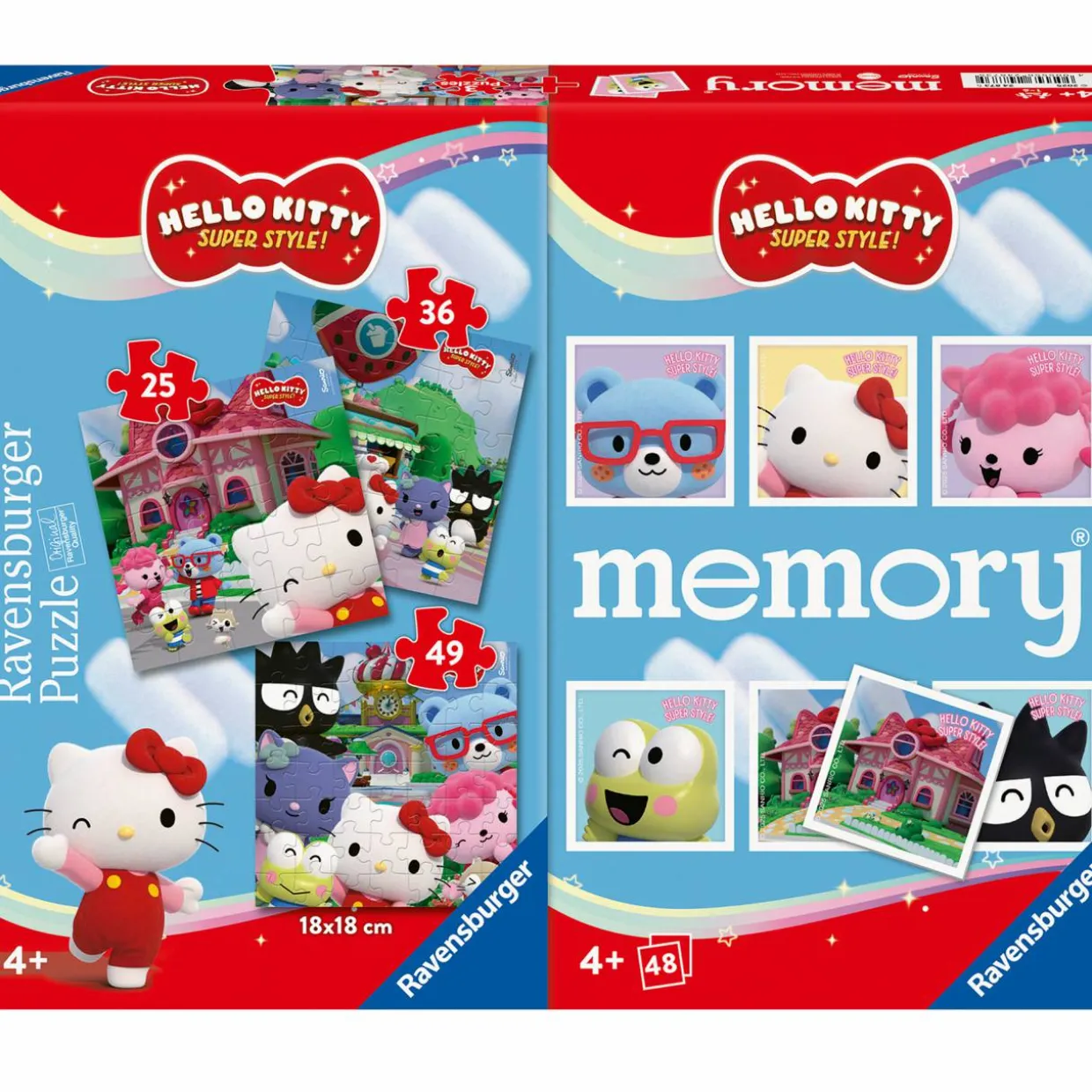 Monipelipakkaus Ravensburger 3+1 Hello Kitty