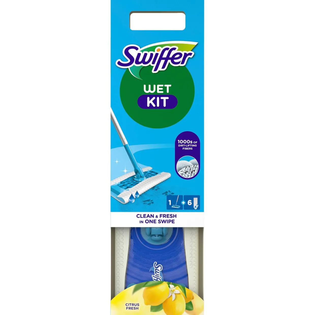 Moppi Swiffer + 6 kpl kosteaa lattianpuhdistusliinaa