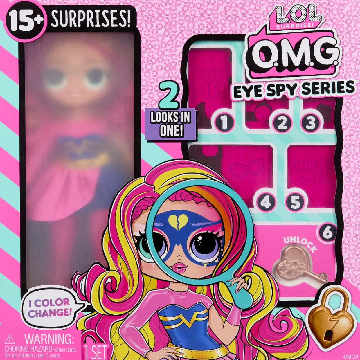Muotinukke L.O.L. OMG Eye Spy Superhero teini