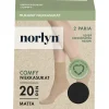 Naisten nilkkasukat Norlyn Comfy 20 den musta, 2 pr/pkt