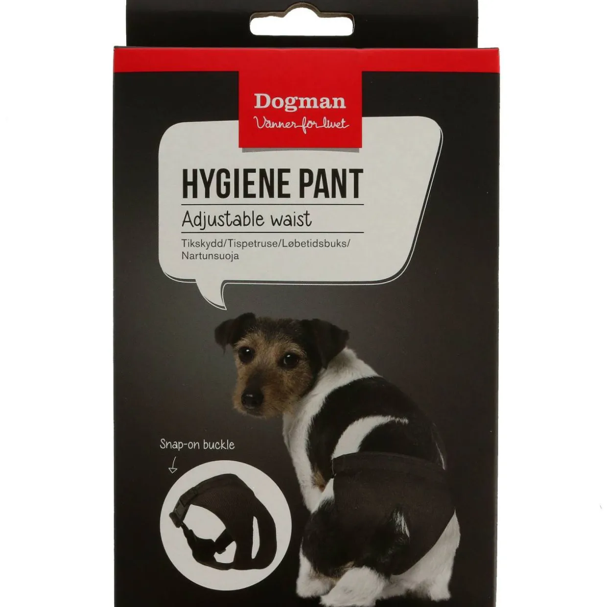 Nartunsuoja Dogman säädettävällä vyötäröllä, musta