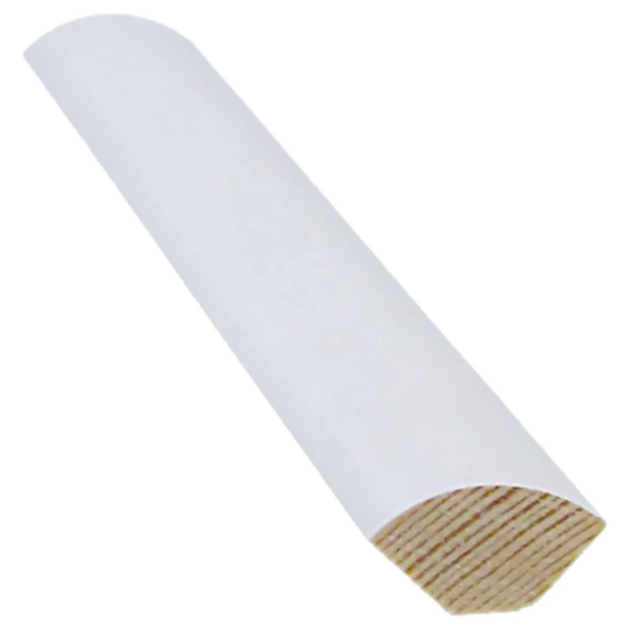 Neljännespyöreä lista 15 x 15 x 2400 mm 5 kpl valkoinen
