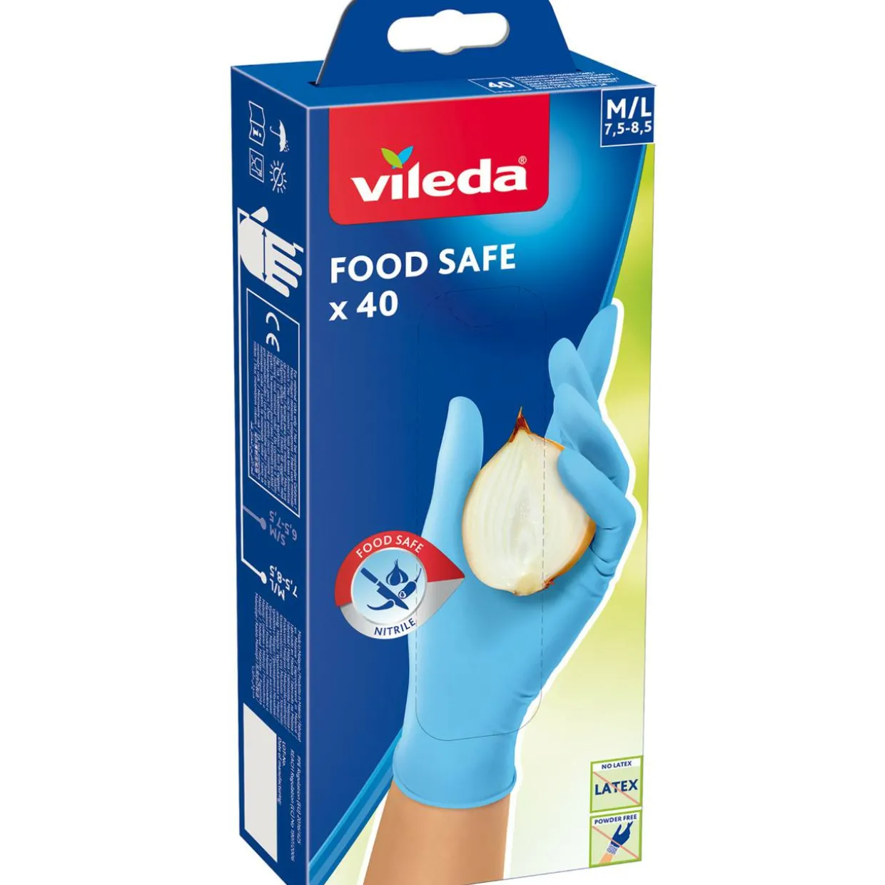 Nitriilikertakäyttökäsine Vileda 40 kpl M/L