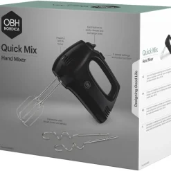 OBH Nordica Quick Mix -sähkövatkain, musta HO3108S0