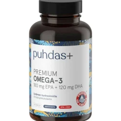 Omega-3 Puhdas+ 180 mg EPA + 120 mg DHA 160 kaps