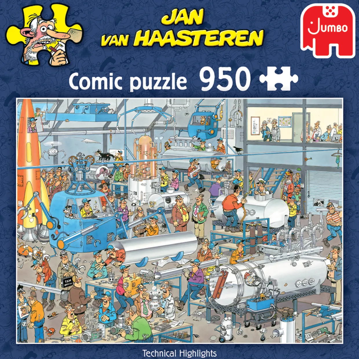 Palapeli Jumbo 950 palaa Jan van Haasteren Technical Highlights