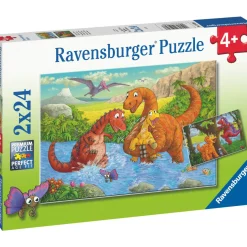 Palapeli Ravensburger Dinosaurs At Play 2x24 palaa
