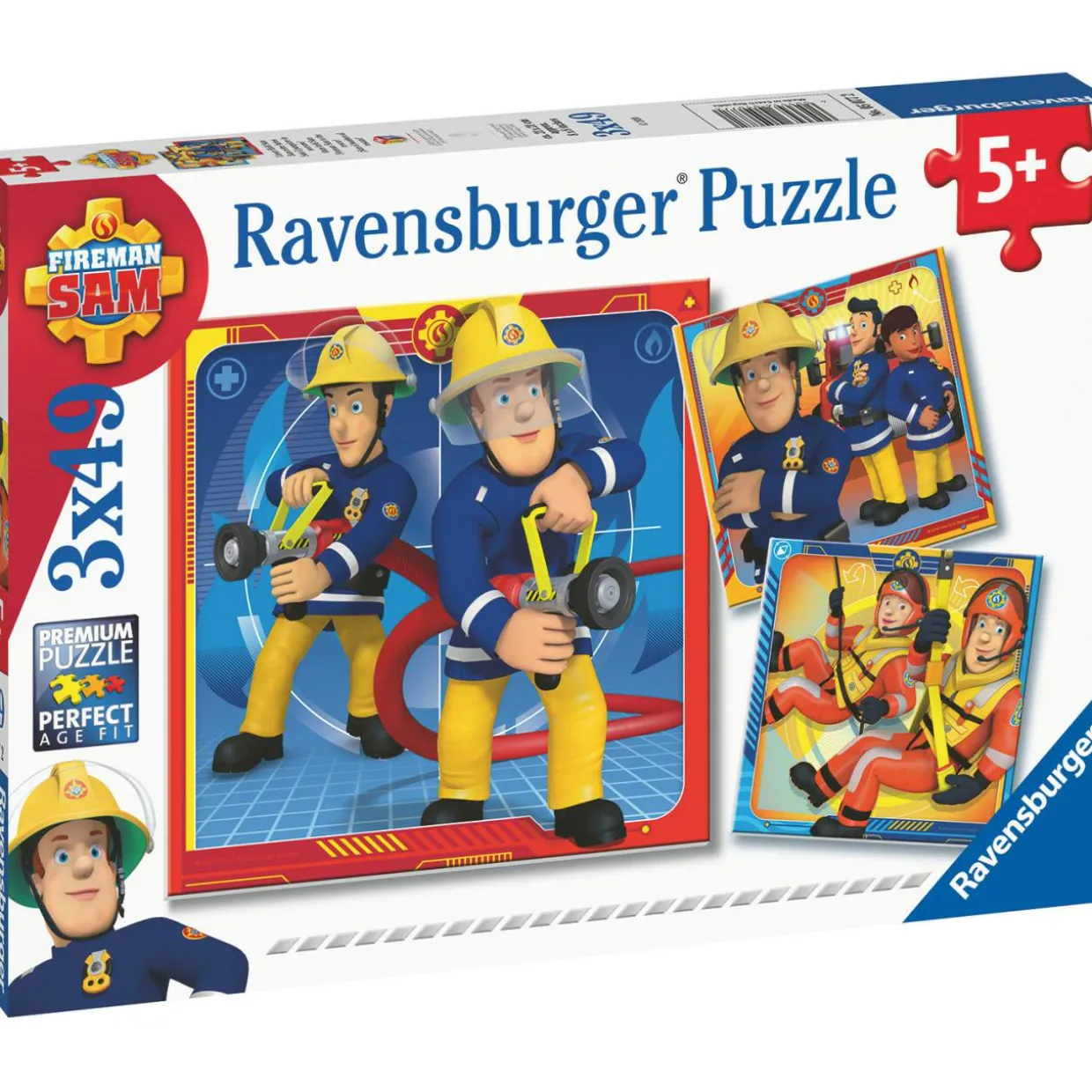 Palapeli Ravensburger Fireman Sam To The Rescue 3x49 palaa