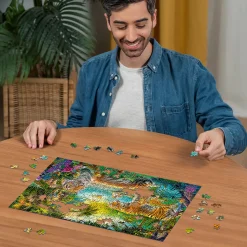 Palapeli Ravensburger 500 palaa Tiger Family In The Oasis