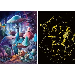 Palapeli Ravensburger 500 palaa Moonlight Mushrooms Glow