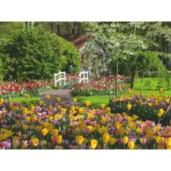 Palapeli Ravensburger 1000 palaa Keukenhof Gardens