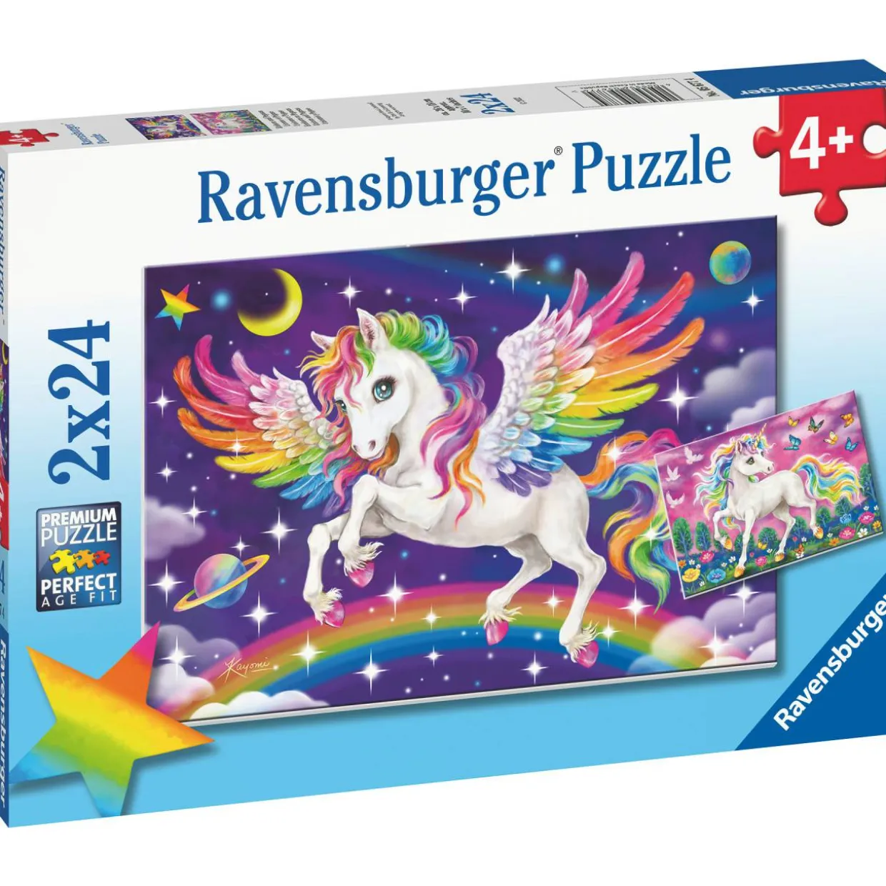 Palapeli Ravensburger Unicorn And Pegasus 2x24 palaa