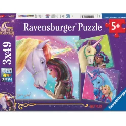 Palapeli Ravensburger 3 x 49 palaa Unicorn Academy
