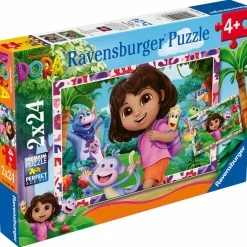 Palapeli Ravensburger 2 x 24 palaa Dora the Explorer