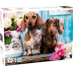 Palapeli Tactic 1000 palaa Dashing Dachshunds