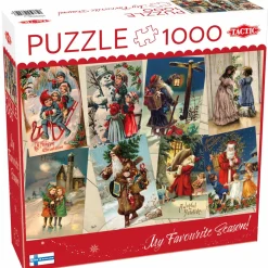 Palapeli Tactic 1000 palaa Joulu Vintage joulukortit