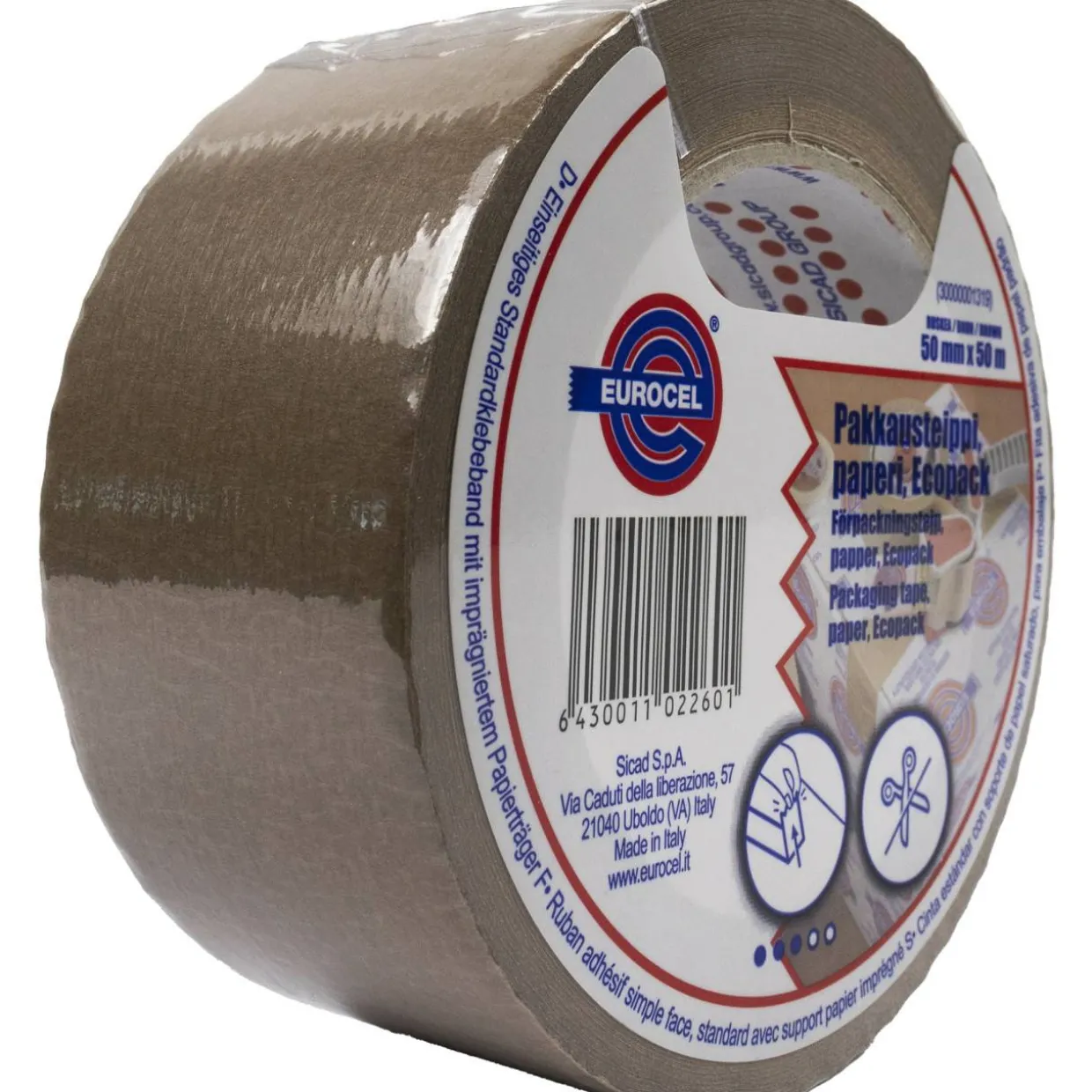 Paperiteippi 50 mm x 50 m ruskea