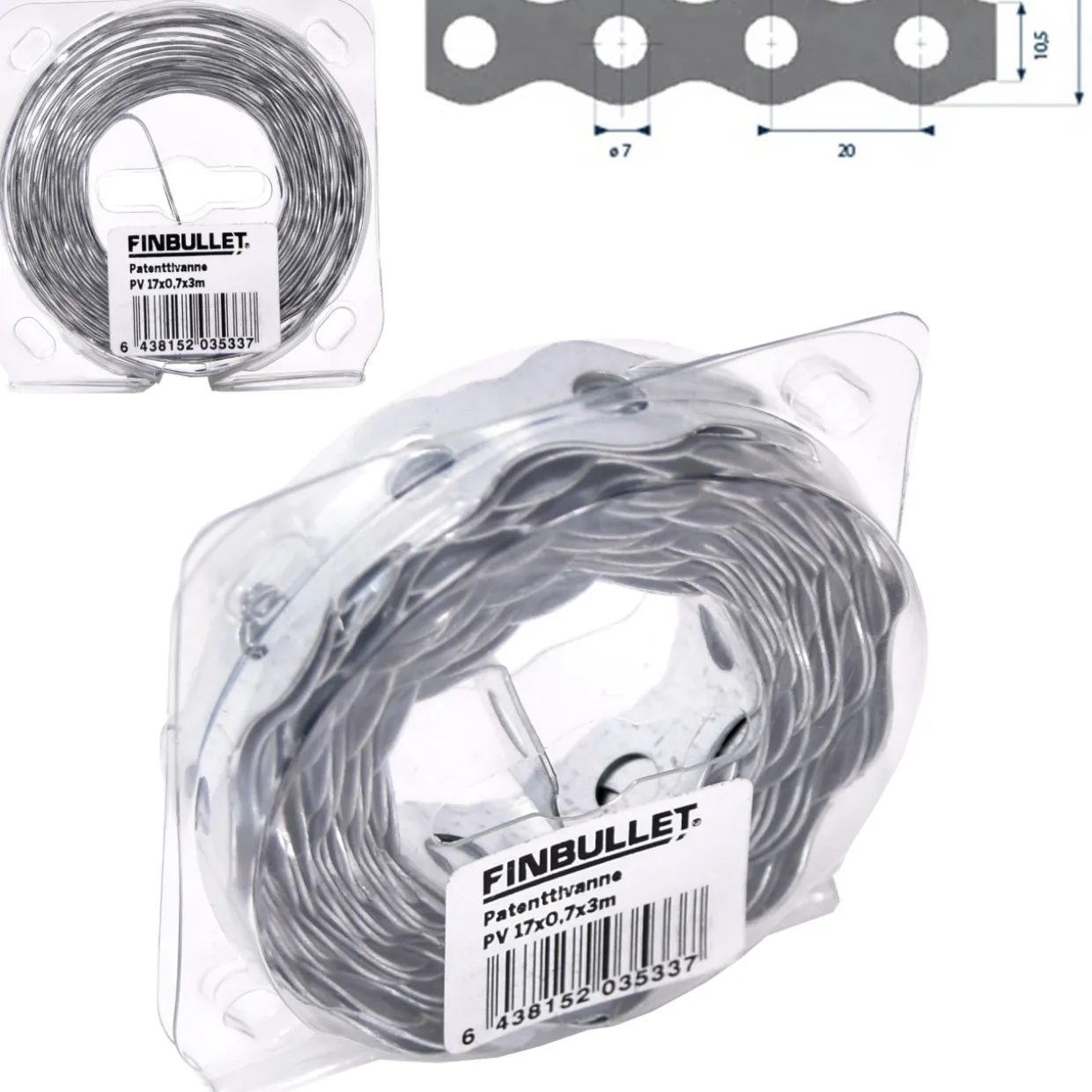 Patenttivanne 17 mm x 0,7 mm x 3 m