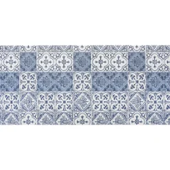 Pehmomatto Kotikulta 65 x 150 cm kaakeli sininen