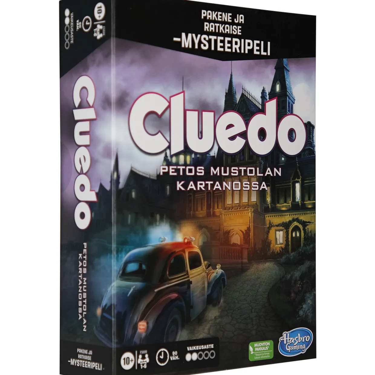Peli Cluedo Petos mustolan kartanolla