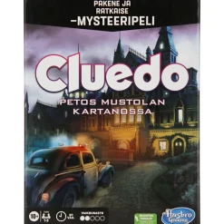 Peli Cluedo Petos mustolan kartanolla