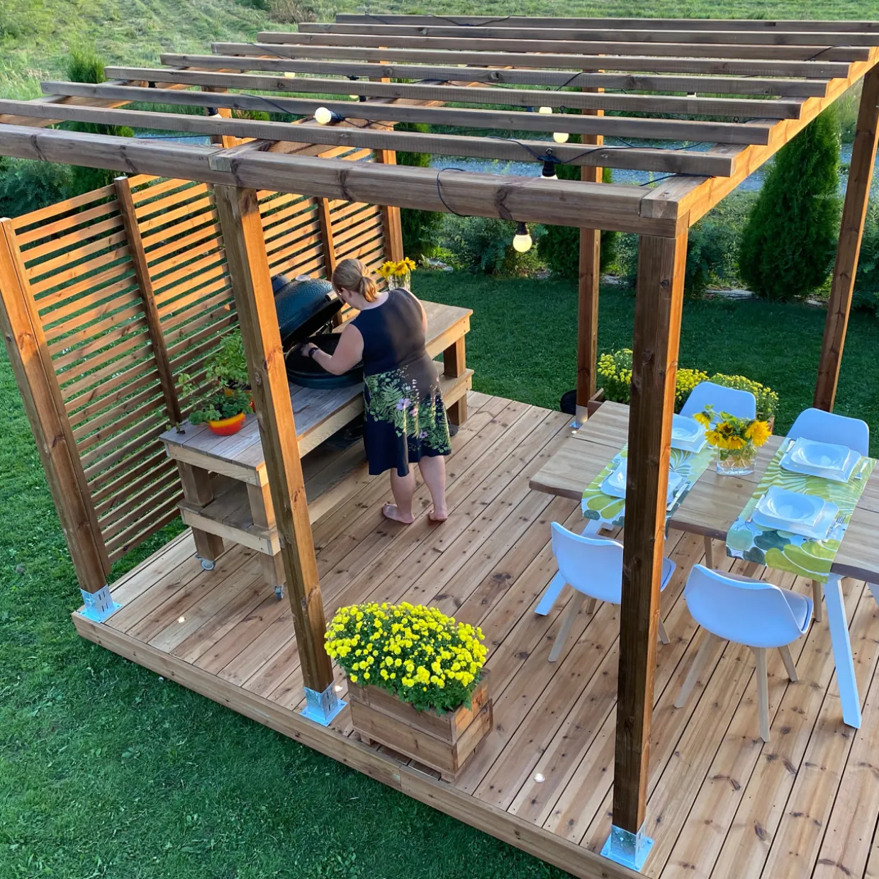 Pergola Patio Terassit 3x3m, kestopuu