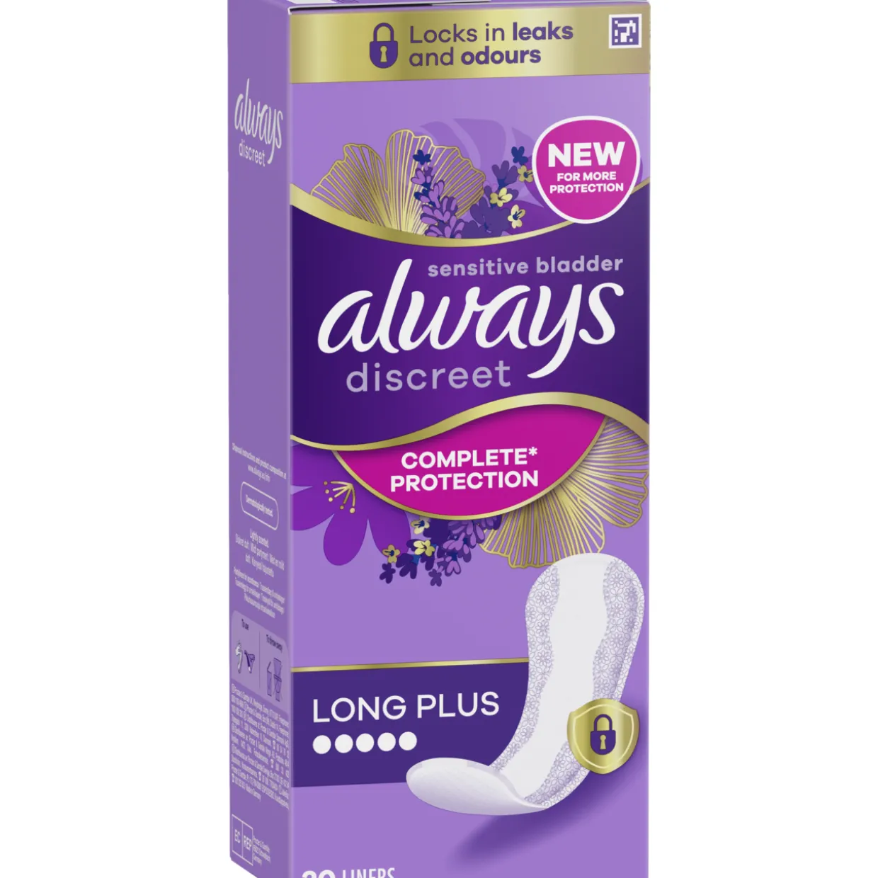 Pikkuhousunsuojat Always 20 kpl Discreet Long Plus