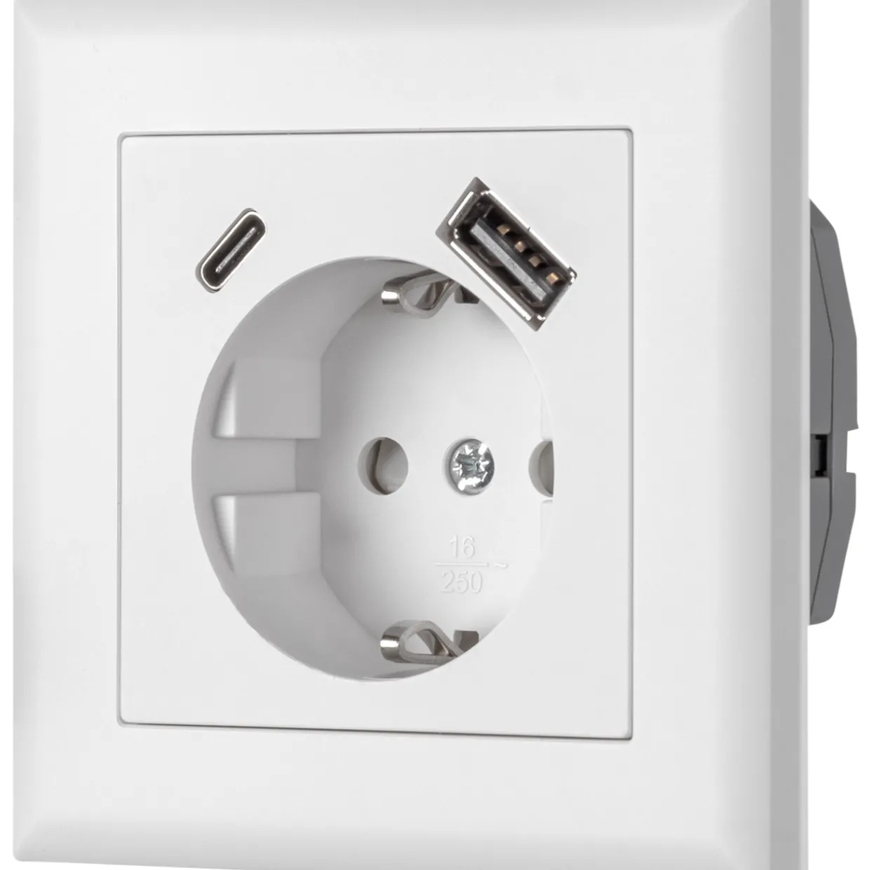 Pistorasia Fjord schuko + USB A+C