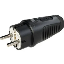 Pistotulppa maadoitettu kumia IP54 16A 250V