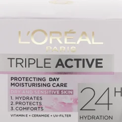 Päivävoide Loreal 50 ml Triple Active kuivalle ja herkälle iholle