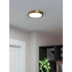 Plafondi EGLO Fueva 5 led 17W Ø21cm harjattu messinki/valkoinen