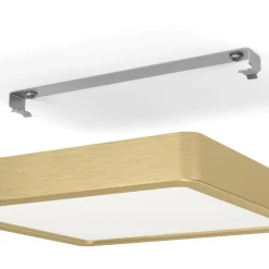 Plafondi EGLO Fueva 5 led 17W 21x21cm harjattu messinki/valkoinen